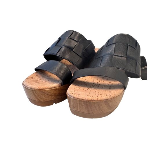 Kork Ease Fraya Platform Sandal Size 8 Black Leather Open Toe NWOB Buckle NWOB - Picture 2 of 11